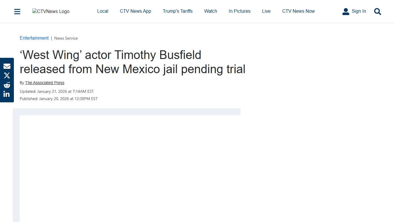 Timothy Busfield released from jail pending trial
